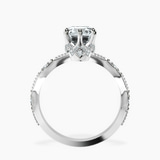 Platinum Theodora Six Prong Side Stone Lab Diamond Ring side right image one