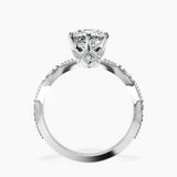 Platinum Theodora Six Prong Side Stone Lab Diamond Ring side right image one