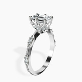 Platinum Theodora Six Prong Side Stone Lab Diamond Ring standing product image one
