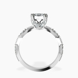 Platinum Theodora Six Prong Side Stone Lab Diamond Ring side right image one