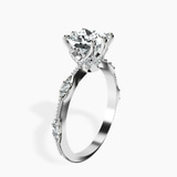 Platinum Theodora Six Prong Side Stone Lab Diamond Ring standing product image one