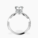 Platinum Theodora Six Prong Side Stone Lab Diamond Ring side right image one