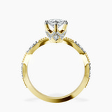 10kt Yellow Gold Theodora Six Prong Side Stone Lab Diamond Ring side right image one
