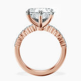 14kt Rose Gold Lottie Four Claw Side Stone Lab Diamond Ring side right image one
