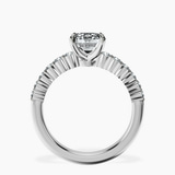 9ct White Gold Lottie Four Claw Side Stone Lab Diamond Ring side right image one