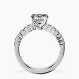 Platinum Lottie Four Claw Side Stone Lab Diamond Ring side right image one
