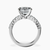 10kt White Gold Lottie Four Claw Side Stone Lab Diamond Ring side right image one