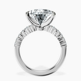 10kt White Gold Lottie Four Claw Side Stone Lab Diamond Ring side right image one