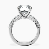 Platinum Lottie Four Claw Side Stone Lab Diamond Ring side right image one