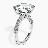 Platinum Lottie Four Claw Side Stone Lab Diamond Ring standing product image one