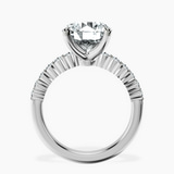 10kt White Gold Lottie Four Claw Side Stone Lab Diamond Ring side right image one