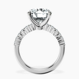 10kt White Gold Lottie Four Claw Side Stone Lab Diamond Ring side right image one