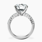 10kt White Gold Lottie Four Claw Side Stone Lab Diamond Ring side right image one