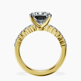 14kt Yellow Gold Lottie Four Claw Side Stone Lab Diamond Ring side right image one