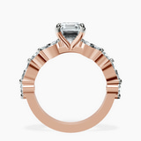 9ct Rose Gold Pamela Eternity Side Stone Lab Diamond Ring side right image one