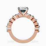 18kt Rose Gold Pamela Eternity Side Stone Lab Diamond Ring side right image one