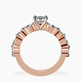 14kt Rose Gold Pamela Eternity Side Stone Lab Diamond Ring side right image one