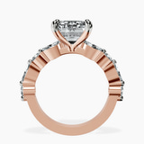 14kt Rose Gold Pamela Eternity Side Stone Lab Diamond Ring side right image one
