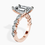 14kt Rose Gold Pamela Eternity Side Stone Lab Diamond Ring standing product image one