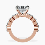 14kt Rose Gold Pamela Eternity Side Stone Lab Diamond Ring side right image one