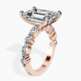 14kt Rose Gold Pamela Eternity Side Stone Lab Diamond Ring standing product image one
