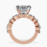 14kt Rose Gold Pamela Eternity Side Stone Lab Diamond Ring side right image one