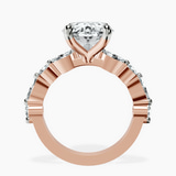 10kt Rose Gold Pamela Eternity Side Stone Lab Diamond Ring side right image one