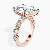 14kt Rose Gold Pamela Eternity Side Stone Lab Diamond Ring standing product image one