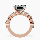 14kt Rose Gold Pamela Eternity Side Stone Lab Diamond Ring side right image one