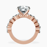 18kt Rose Gold Pamela Eternity Side Stone Lab Diamond Ring side right image one