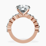 18kt Rose Gold Pamela Eternity Side Stone Lab Diamond Ring side right image one
