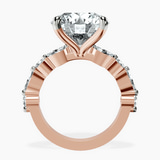 18kt Rose Gold Pamela Eternity Side Stone Lab Diamond Ring side right image one