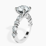 14kt White Gold Pamela Eternity Side Stone Lab Diamond Ring standing product image one