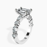10kt White Gold Pamela Eternity Side Stone Lab Diamond Ring standing product image one