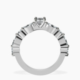 10kt White Gold Pamela Eternity Side Stone Lab Diamond Ring side right image one