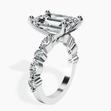 14kt White Gold Pamela Eternity Side Stone Lab Diamond Ring standing product image one