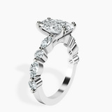 10kt White Gold Pamela Eternity Side Stone Lab Diamond Ring standing product image one