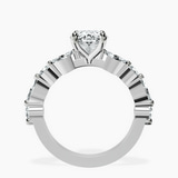 10kt White Gold Pamela Eternity Side Stone Lab Diamond Ring side right image one