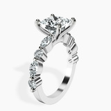 Platinum Pamela Eternity Side Stone Lab Diamond Ring standing product image one