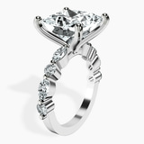 Platinum Pamela Eternity Side Stone Lab Diamond Ring standing product image one