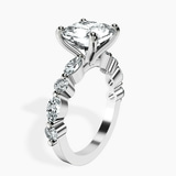 14kt White Gold Pamela Eternity Side Stone Lab Diamond Ring standing product image one