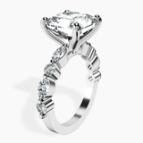 Platinum Pamela Eternity Side Stone Lab Diamond Ring standing product image one