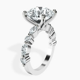 Platinum Pamela Eternity Side Stone Lab Diamond Ring standing product image one