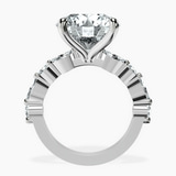 Platinum Pamela Eternity Side Stone Lab Diamond Ring side right image one