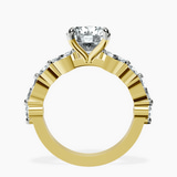 10kt Yellow Gold Pamela Eternity Side Stone Lab Diamond Ring side right image one