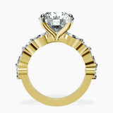 18kt Yellow Gold Pamela Eternity Side Stone Lab Diamond Ring side right image one