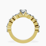 18kt Yellow Gold Pamela Eternity Side Stone Lab Diamond Ring side right image one