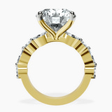 10kt Yellow Gold Pamela Eternity Side Stone Lab Diamond Ring side right image one
