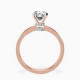 10kt Rose Gold Ember Secret Halo Lab Diamond Ring side right image one