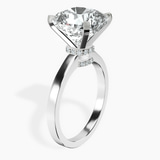 Platinum Ember Secret Halo Lab Diamond Ring standing product image one